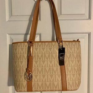 MKF Collection by Mia K. Aylet M Beige Tote
